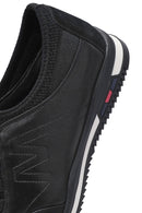 Men's Black Lace-Up Leather Casual Sneaker | Derimod Men's Black Lace-Up Leather Casual Sneaker | Derimod