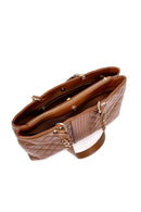 Women's Tan Quilted Shoulder Bag | Derimod Women's Tan Quilted Shoulder Bag | Derimod