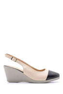 Women's Patent Leather Detailed Wedge Heeled Sandals | Derimod Women's Patent Leather Detailed Wedge Heeled Sandals | Derimod
