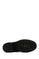 Women's Black Leather Zippered Heeled Boots | Derimod Women's Black Leather Zippered Heeled Boots | Derimod
