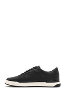 Erkek Siyah Bağcıklı Deri Sneaker | Derimod Erkek Siyah Bağcıklı Deri Sneaker | Derimod
