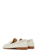 Women's Cream Leather Masculine Loafer | Derimod Women's Cream Leather Masculine Loafer | Derimod