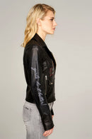 Jet Set Women's Leather Jacket | Derimod Jet Set Women's Leather Jacket | Derimod