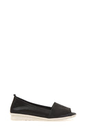 Black Open Toe Women's Leather Shoes | Derimod Black Open Toe Women's Leather Shoes | Derimod