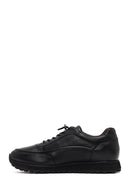 Men's Black Lace-Up Thick-Soled Leather Casual Sneaker | Derimod Men's Black Lace-Up Thick-Soled Leather Casual Sneaker | Derimod