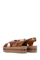 Women's Bronze Thick-Soled Metallic Sandals | Derimod Women's Bronze Thick-Soled Metallic Sandals | Derimod