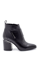 Women's Leather Heel Detailed Boots | Derimod Women's Leather Heel Detailed Boots | Derimod