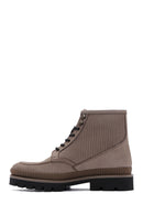 Men's Mink Nubuck Leather Casual Boots | Derimod Men's Mink Nubuck Leather Casual Boots | Derimod