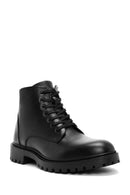 Male Black Zip Closure Leather Casual Boots | Derimod Male Black Zip Closure Leather Casual Boots | Derimod