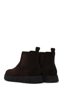 Male Brown Thick-Soled Suede Casual Chelsea Boots | Derimod Male Brown Thick-Soled Suede Casual Chelsea Boots | Derimod