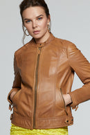 Aida Women's Leather Jacket | Derimod Aida Women's Leather Jacket | Derimod
