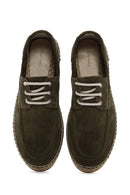 Men's Khaki Suede Leather Espadrille | Derimod Men's Khaki Suede Leather Espadrille | Derimod