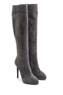 Women's Suede Leather Heeled Boots | Derimod Women's Suede Leather Heeled Boots | Derimod