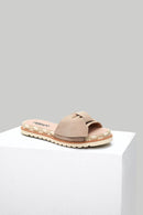 Mink Women's Suede Slippers | Derimod Mink Women's Suede Slippers | Derimod