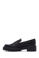 Kadın Siyah Kalın Tabanlı Maskülen Loafer | Derimod Kadın Siyah Kalın Tabanlı Maskülen Loafer | Derimod