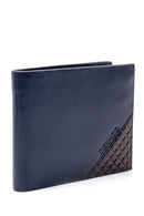 Men's Navy Blue Leather Wallet | Derimod Men's Navy Blue Leather Wallet | Derimod