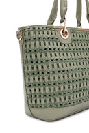 Women's Green Long Strap Knitted Shoulder Bag | Derimod Women's Green Long Strap Knitted Shoulder Bag | Derimod