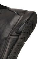 Men's Black Lace-Up Zipper Leather Casual Boot | Derimod Men's Black Lace-Up Zipper Leather Casual Boot | Derimod