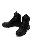 Men's Black Leather Outdoor Boots | Derimod Men's Black Leather Outdoor Boots | Derimod