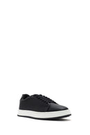 Men's Black Lace-up Leather Sneaker | Derimod Men's Black Lace-up Leather Sneaker | Derimod