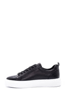 Erkek Siyah Bağcıklı Deri Sneaker | Derimod Erkek Siyah Bağcıklı Deri Sneaker | Derimod