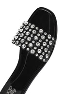 Women's Black Stone Jelly Slippers | Derimod Women's Black Stone Jelly Slippers | Derimod