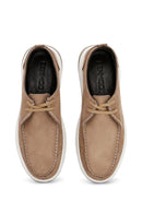 Men's Mink Lace-Up Nubuck Leather Comfort Shoes | Derimod Men's Mink Lace-Up Nubuck Leather Comfort Shoes | Derimod