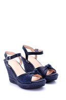 Women's Straw Wedge Heeled Sandals | Derimod Women's Straw Wedge Heeled Sandals | Derimod