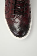 Örgülü Erkek Deri Sneaker | Derimod Örgülü Erkek Deri Sneaker | Derimod