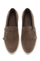 Erkek Bej Çift Tokalı Süet Deri Casual Loafer | Derimod Erkek Bej Çift Tokalı Süet Deri Casual Loafer | Derimod