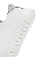 Women's White Lace-Up Leather Sneaker | Derimod Women's White Lace-Up Leather Sneaker | Derimod