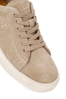 Erkek Bej Bağcıklı Süet Deri Sneaker | Derimod Erkek Bej Bağcıklı Süet Deri Sneaker | Derimod
