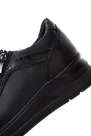 Kadın Siyah Deri Kalın Tabanlı Sneaker | Derimod Kadın Siyah Deri Kalın Tabanlı Sneaker | Derimod