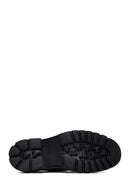 Men's Black Lace-Up Thick-Soled Leather Casual Shoe | Derimod Men's Black Lace-Up Thick-Soled Leather Casual Shoe | Derimod