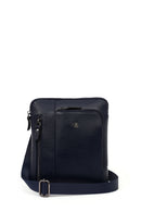 Men's Navy Leather Messenger Bag | Derimod Men's Navy Leather Messenger Bag | Derimod