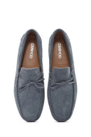 Men's Navy Blue Suede Leather Loafer | Derimod Men's Navy Blue Suede Leather Loafer | Derimod