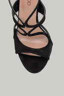 Suede Women's Heeled Sandals | Derimod Suede Women's Heeled Sandals | Derimod