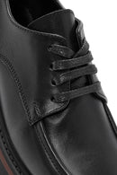 Women's Black Lace-Up Thick Sole Leather Masculine Shoes | Derimod Women's Black Lace-Up Thick Sole Leather Masculine Shoes | Derimod