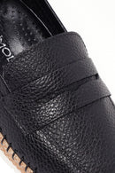 Women's Black Leather Comfort Loafer | Derimod Women's Black Leather Comfort Loafer | Derimod