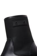 Women's Black Leather Zippered Boots | Derimod Women's Black Leather Zippered Boots | Derimod