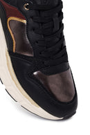Woman Black Lace-Up Chunky Sneaker | Derimod Woman Black Lace-Up Chunky Sneaker | Derimod