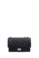 Woman Black Chain Strap Quilted Shoulder Bag | Derimod Woman Black Chain Strap Quilted Shoulder Bag | Derimod