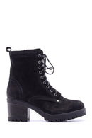 Women's Heeled Suede Leather Boots | Derimod Women's Heeled Suede Leather Boots | Derimod