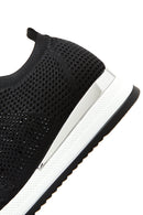 Kadın Siyah Taşlı Kalın Tabanlı Sneaker | Derimod Kadın Siyah Taşlı Kalın Tabanlı Sneaker | Derimod