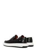 Men's Black Thick-Soled Leather Casual Loafer | Derimod Men's Black Thick-Soled Leather Casual Loafer | Derimod