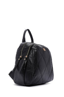 Women's Black Quilted Backpack | Derimod Women's Black Quilted Backpack | Derimod