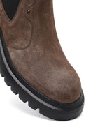 Men Mink Thick Sole Suede Leather Chelsea Boot | Derimod Men Mink Thick Sole Suede Leather Chelsea Boot | Derimod
