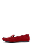 Women's Red Buckle Detailed Loafer | Derimod Women's Red Buckle Detailed Loafer | Derimod