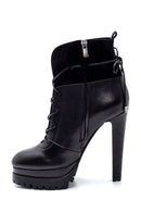Women's Leather Platform Heeled Boots | Derimod Women's Leather Platform Heeled Boots | Derimod