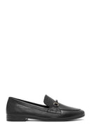Woman Black Buckle-Detail Leather Masculine Loafer | Derimod Woman Black Buckle-Detail Leather Masculine Loafer | Derimod